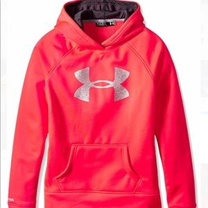 Under Armour Storm girls neon fleece hoodie
